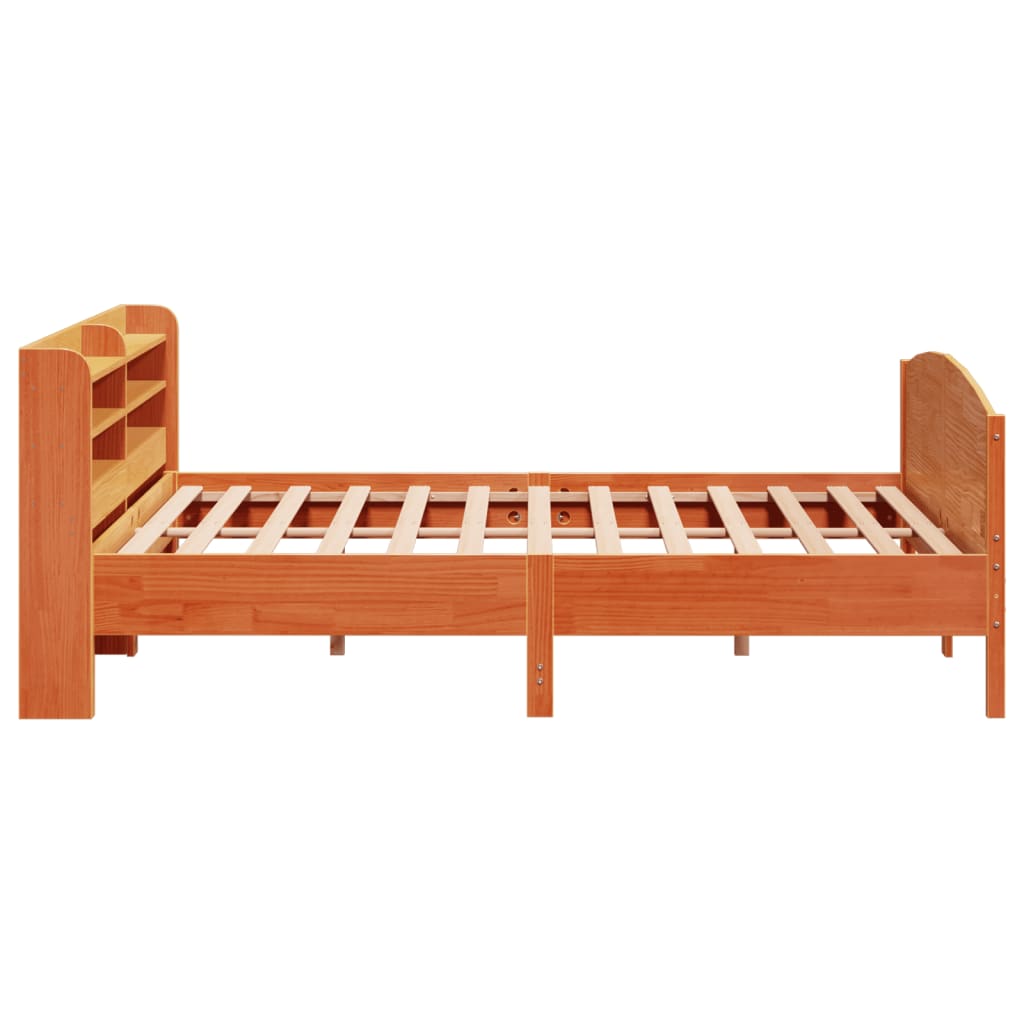 Bedframe zonder matras massief grenenhout wasbruin 200x200 cm is nu te koop bij PeponiXL, paradijselijk wonen!