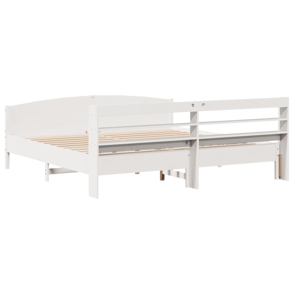 Bedframe zonder matras massief grenenhout wit 180x200 cm is nu te koop bij PeponiXL, paradijselijk wonen!