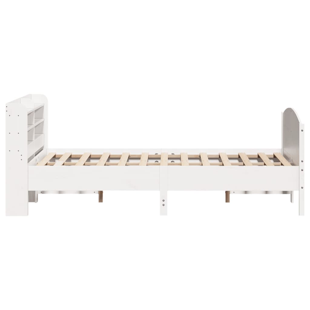 Bedframe zonder matras massief grenenhout wit 150x200 cm is nu te koop bij PeponiXL, paradijselijk wonen!