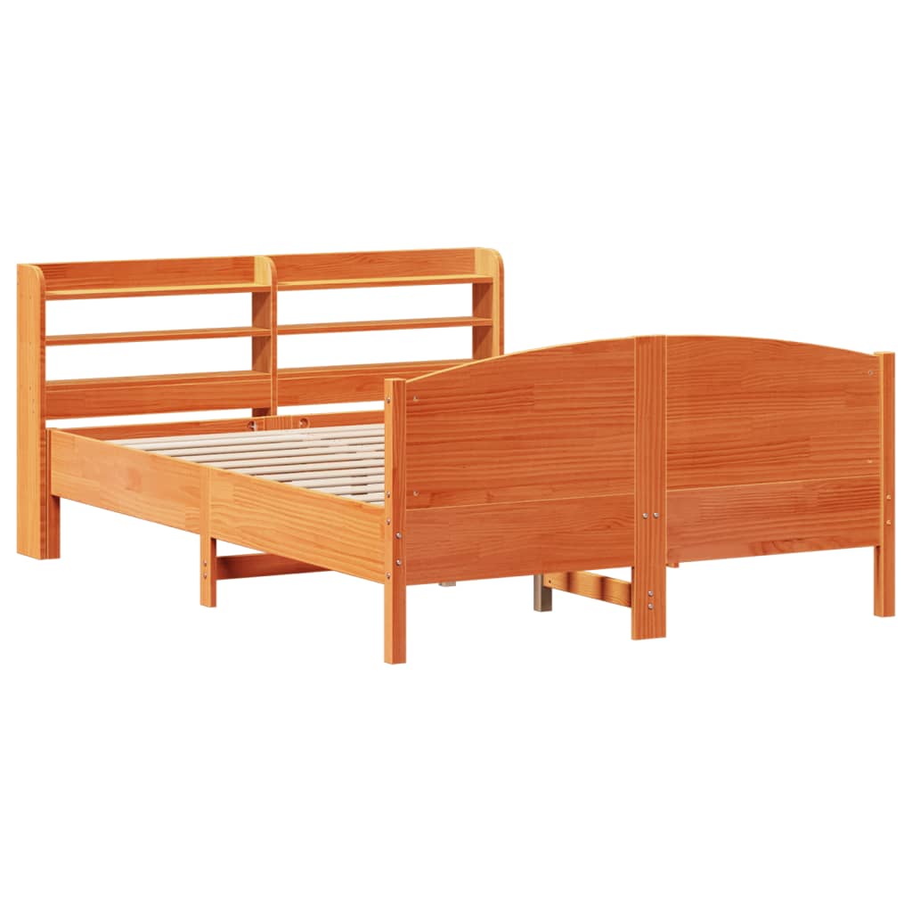 Bedframe zonder matras massief grenenhout wasbruin 120x200 cm is nu te koop bij PeponiXL, paradijselijk wonen!