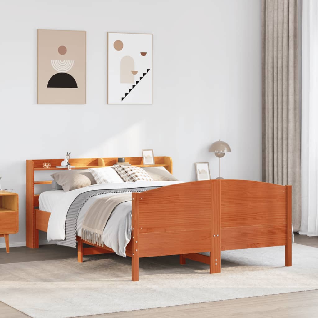 Bedframe zonder matras massief grenenhout wasbruin 120x200 cm is nu te koop bij PeponiXL, paradijselijk wonen!