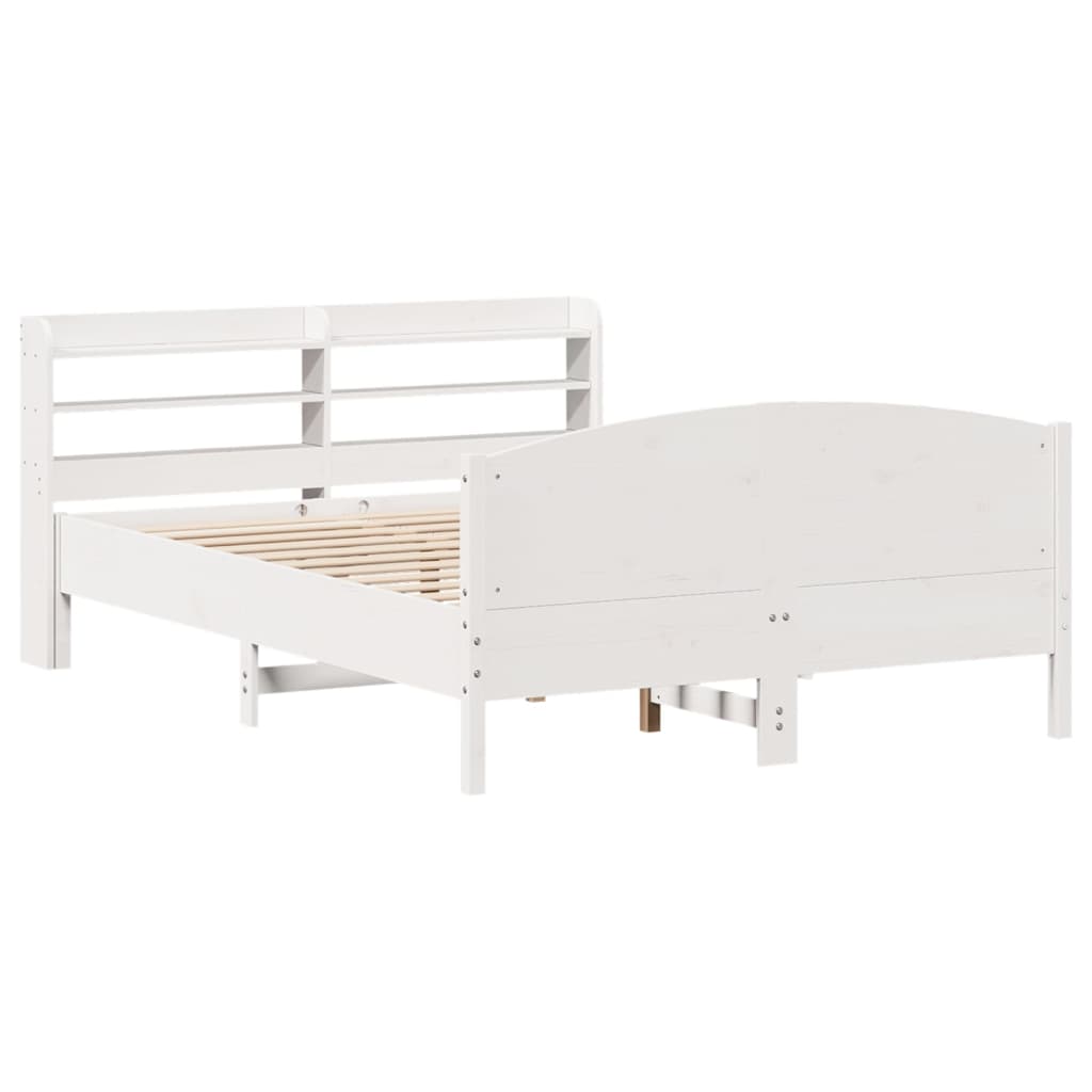 Bedframe zonder matras massief grenenhout wit 140x190 cm is nu te koop bij PeponiXL, paradijselijk wonen!