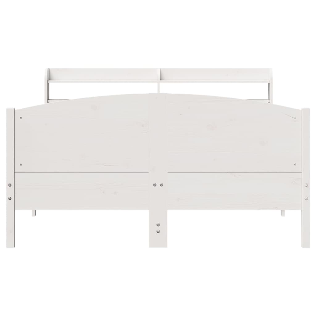 Bedframe zonder matras massief grenenhout wit 135x190 cm is nu te koop bij PeponiXL, paradijselijk wonen!