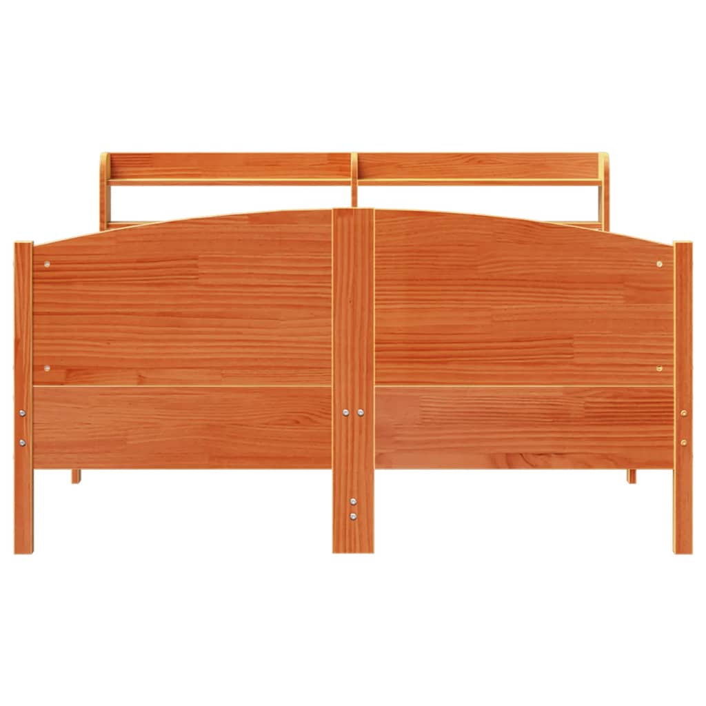 Bedframe zonder matras massief grenenhout wasbruin 120x190 cm is nu te koop bij PeponiXL, paradijselijk wonen!