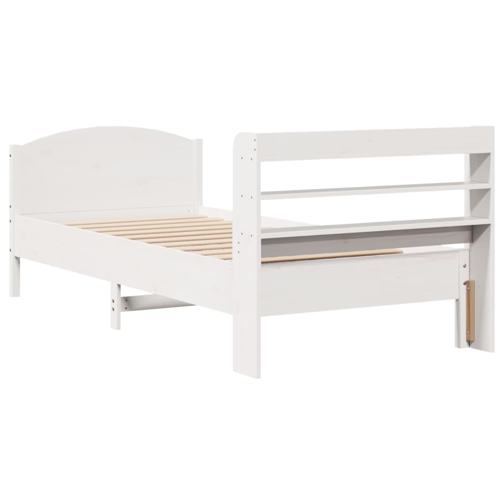 Bedframe zonder matras massief grenenhout wit 140x200 cm is nu te koop bij PeponiXL, paradijselijk wonen!