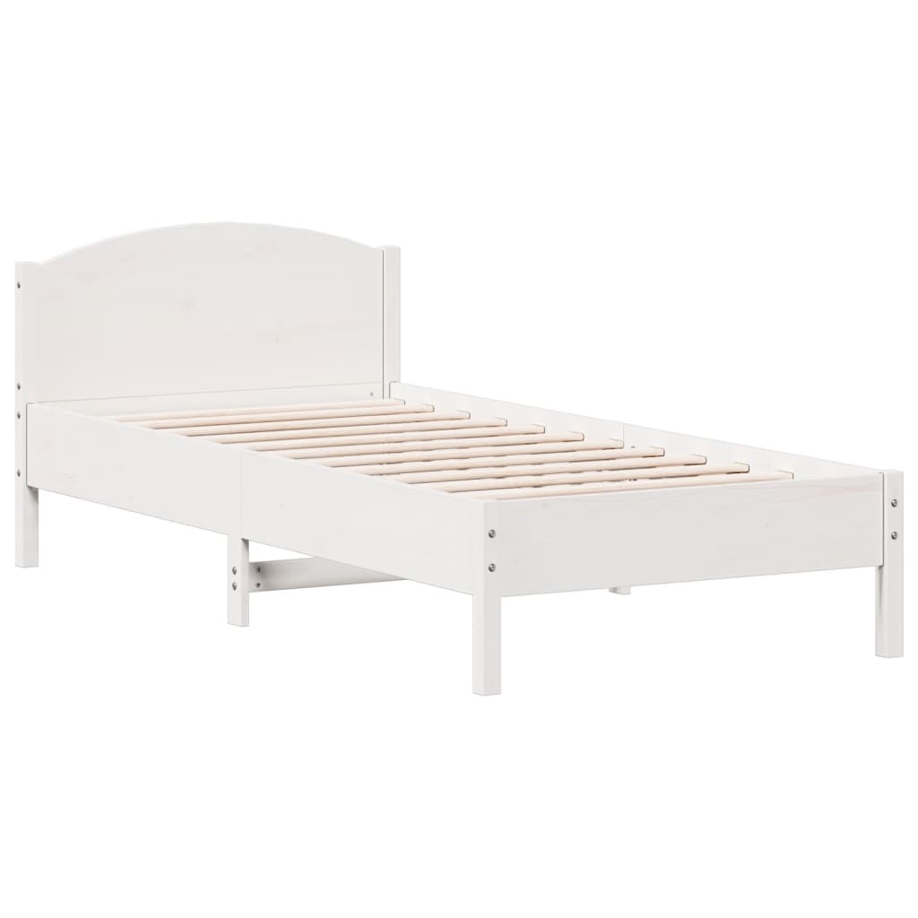 Bedframe zonder matras massief grenenhout wit 140x200 cm is nu te koop bij PeponiXL, paradijselijk wonen!