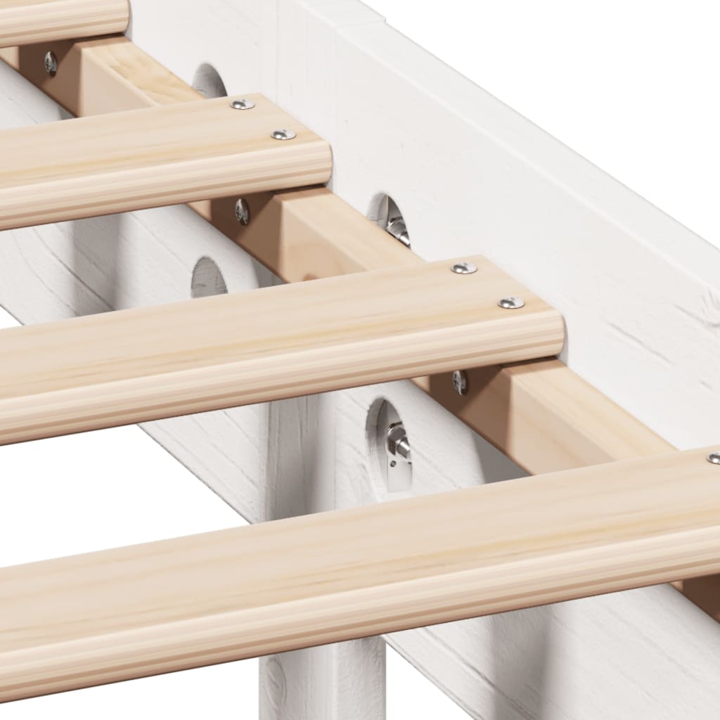 Bedframe zonder matras massief grenenhout wit 140x200 cm is nu te koop bij PeponiXL, paradijselijk wonen!