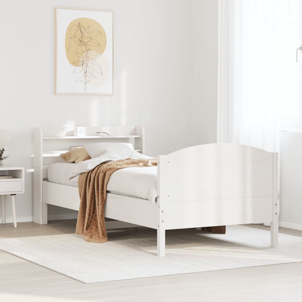 Bedframe zonder matras massief grenenhout wit 140x200 cm is nu te koop bij PeponiXL, paradijselijk wonen!