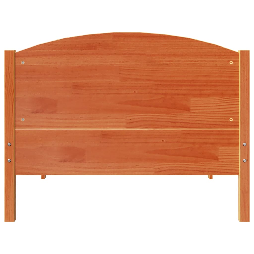 Bedframe zonder matras massief grenenhout wasbruin 100x200 cm is nu te koop bij PeponiXL, paradijselijk wonen!