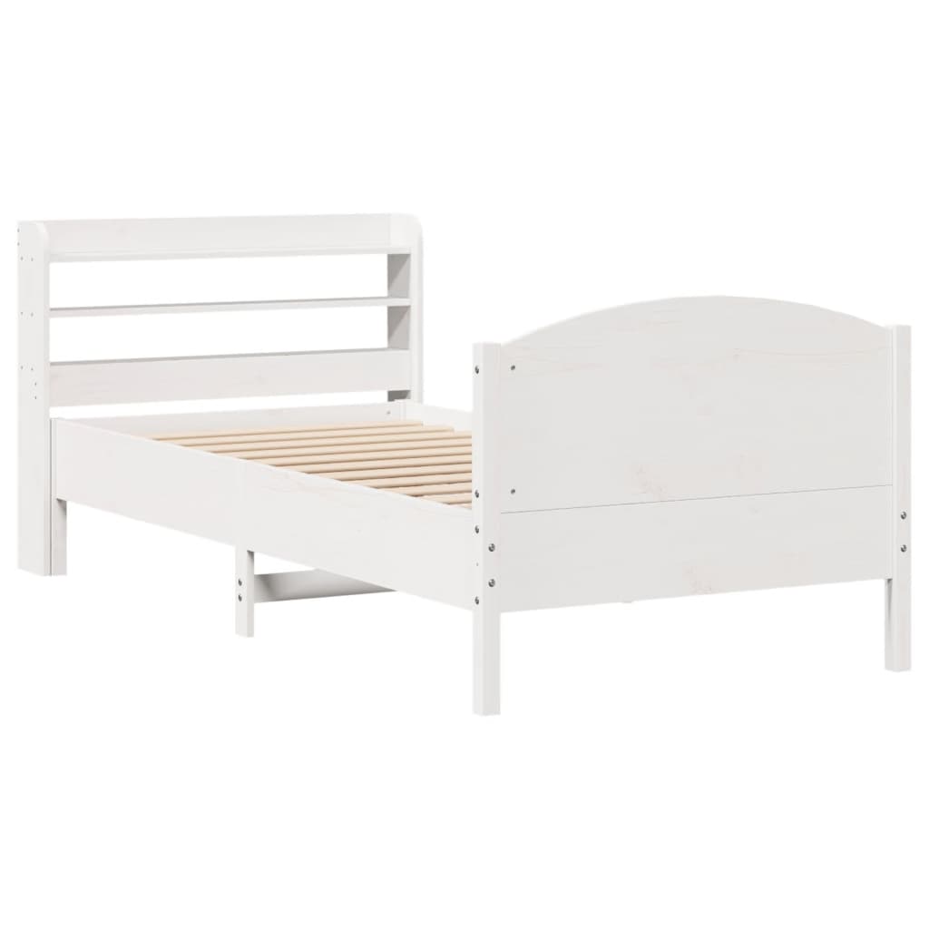 Bedframe zonder matras massief grenenhout wit 90x200 cm is nu te koop bij PeponiXL, paradijselijk wonen!