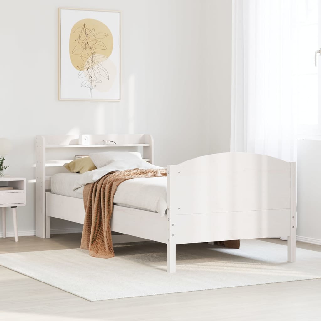 Bedframe zonder matras massief grenenhout wit 90x200 cm is nu te koop bij PeponiXL, paradijselijk wonen!