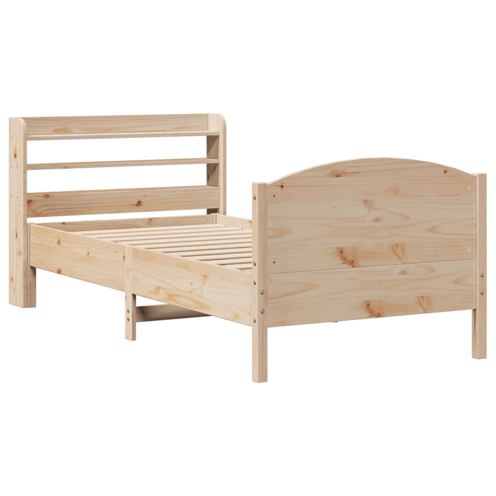 Bedframe zonder matras massief grenenhout 75x190 cm is nu te koop bij PeponiXL, paradijselijk wonen!