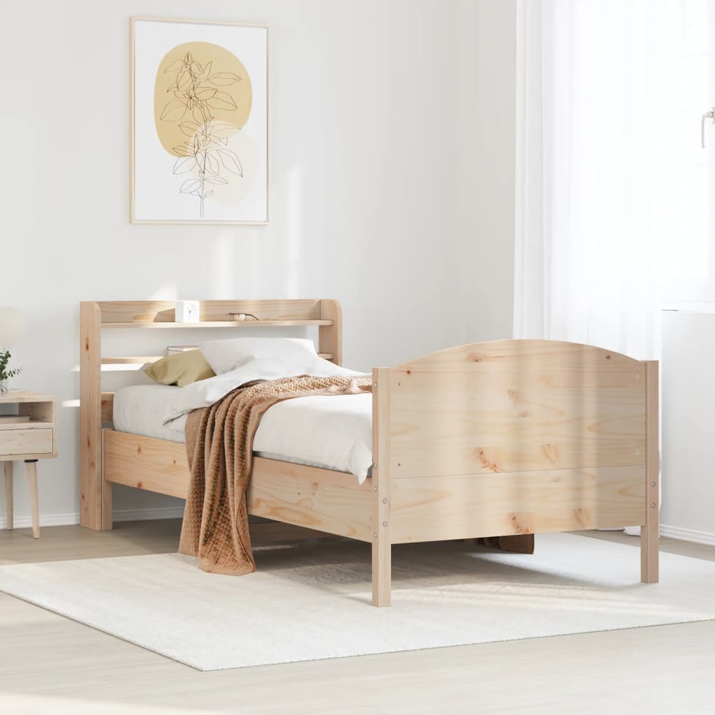 Bedframe zonder matras massief grenenhout 75x190 cm is nu te koop bij PeponiXL, paradijselijk wonen!