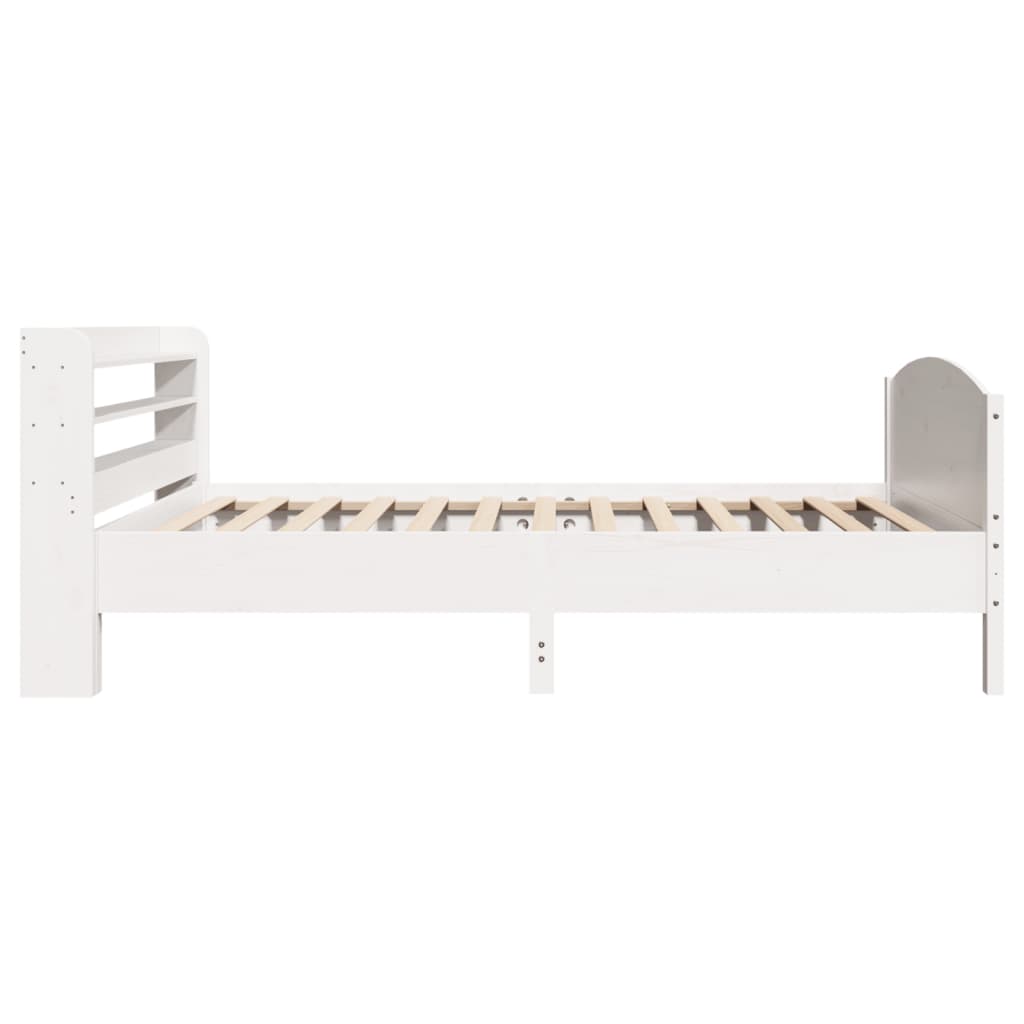Bedframe zonder matras massief grenenhout wit 75x190 cm is nu te koop bij PeponiXL, paradijselijk wonen!
