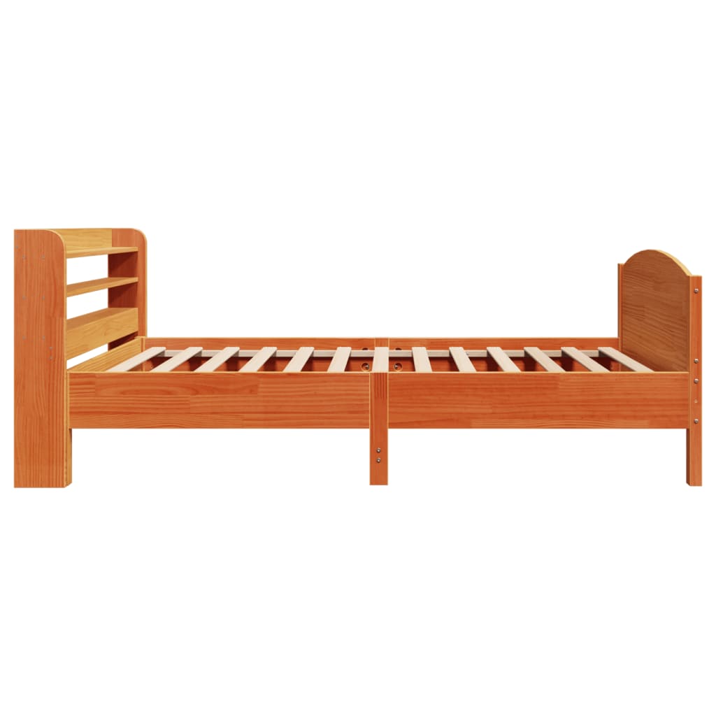 Bedframe zonder matras massief grenenhout wasbruin 75x190 cm is nu te koop bij PeponiXL, paradijselijk wonen!