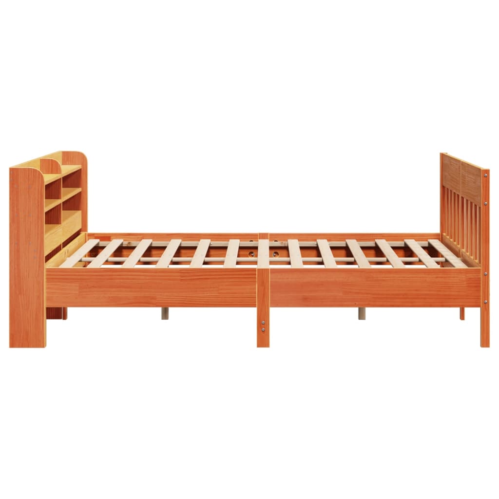 Bedframe zonder matras massief grenenhout wasbruin 200x200 cm is nu te koop bij PeponiXL, paradijselijk wonen!