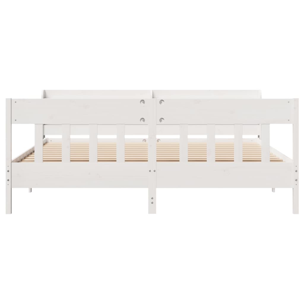 Bedframe zonder matras massief grenenhout wit 180x200 cm is nu te koop bij PeponiXL, paradijselijk wonen!