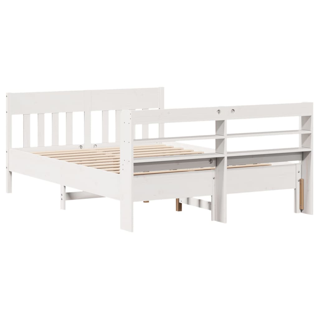 Bedframe zonder matras massief grenenhout wit 160x200 cm is nu te koop bij PeponiXL, paradijselijk wonen!
