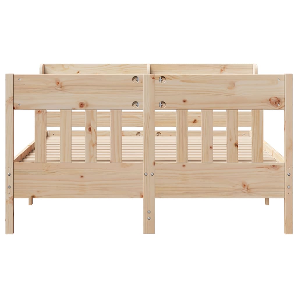 Bedframe zonder matras massief grenenhout 150x200 cm is nu te koop bij PeponiXL, paradijselijk wonen!