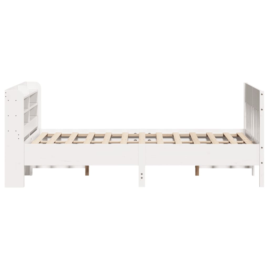 Bedframe zonder matras massief grenenhout wit 150x200 cm is nu te koop bij PeponiXL, paradijselijk wonen!