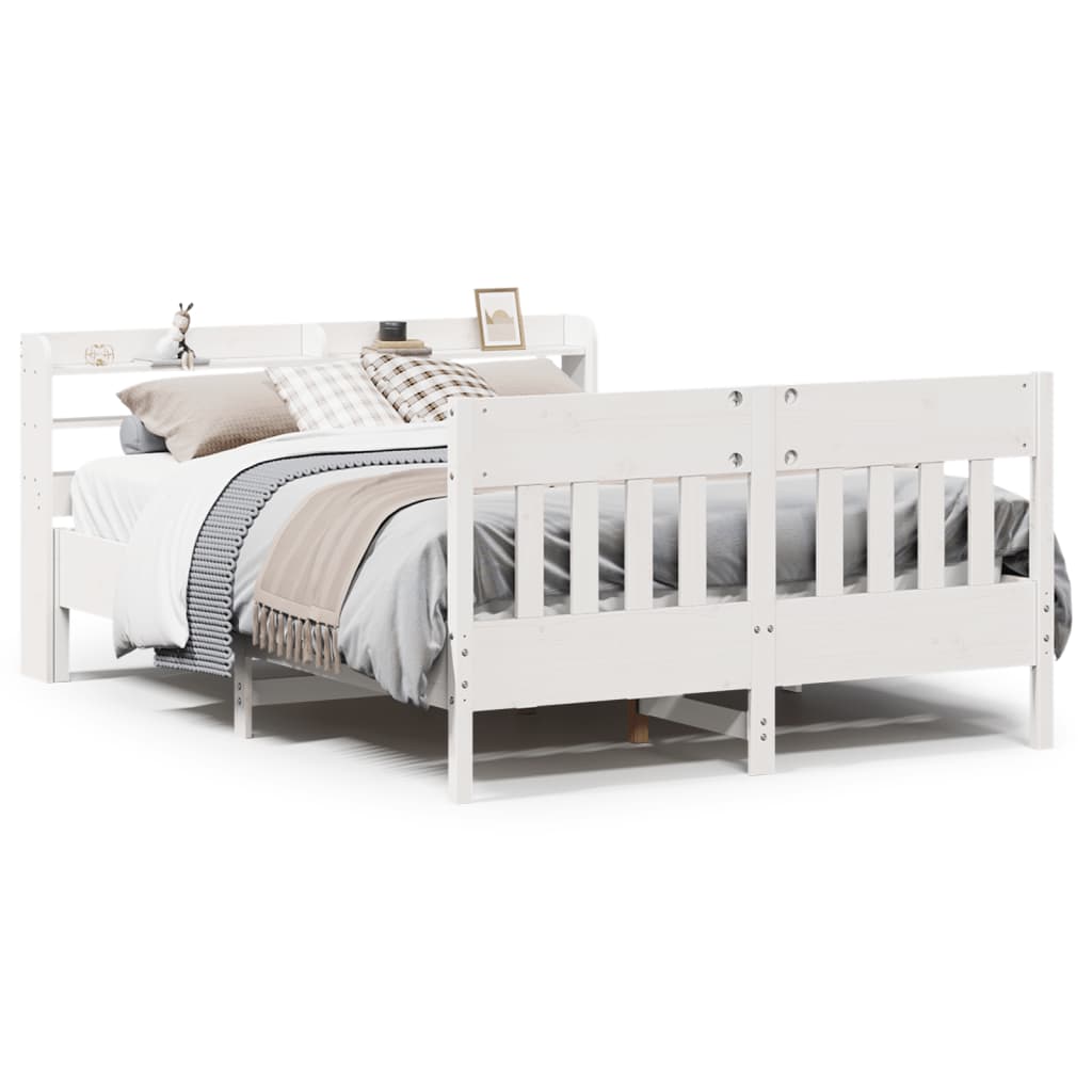 Bedframe zonder matras massief grenenhout wit 120x200 cm is nu te koop bij PeponiXL, paradijselijk wonen!