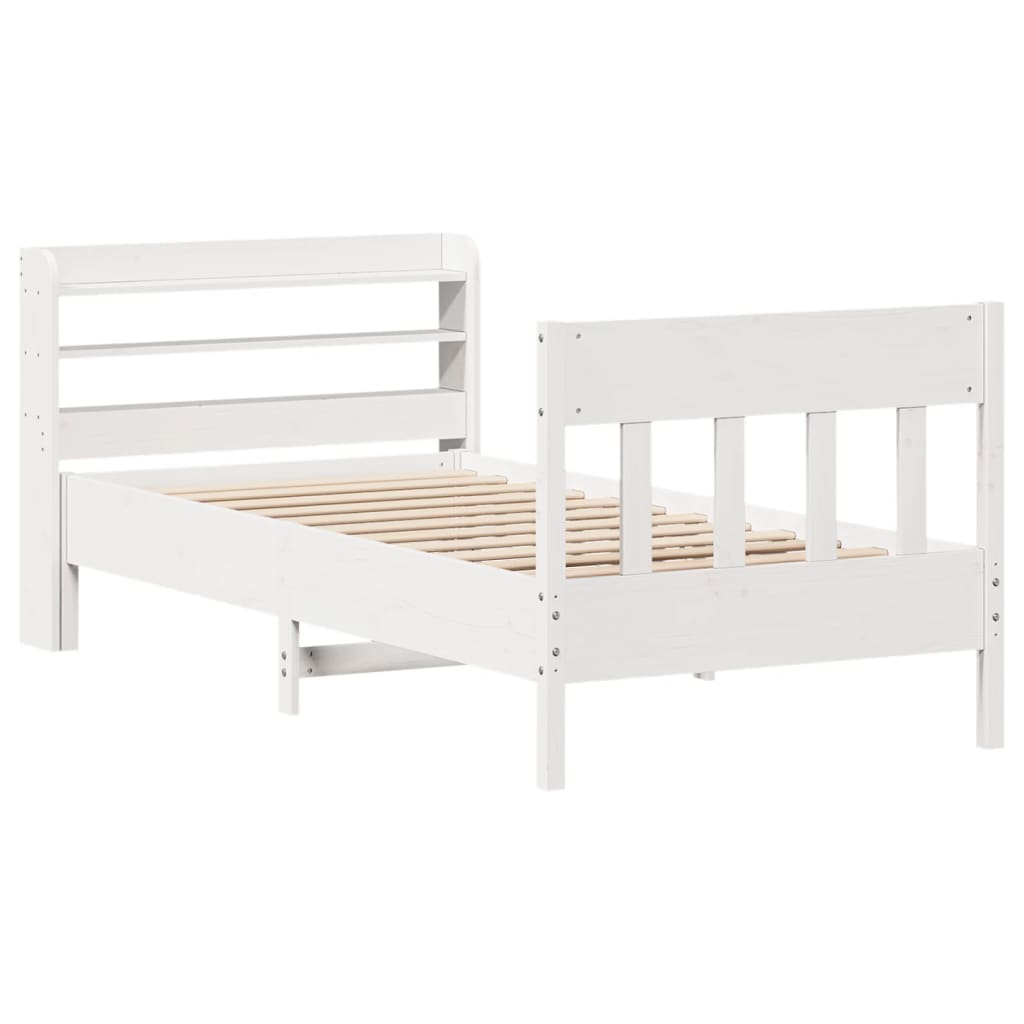 Bedframe zonder matras massief grenenhout wit 140x200 cm is nu te koop bij PeponiXL, paradijselijk wonen!