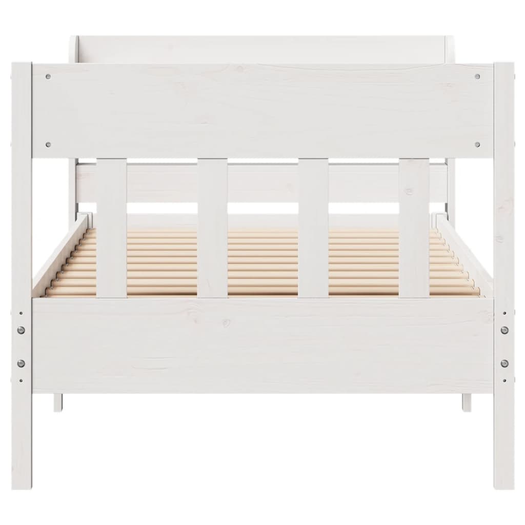 Bedframe zonder matras massief grenenhout wit 140x200 cm is nu te koop bij PeponiXL, paradijselijk wonen!