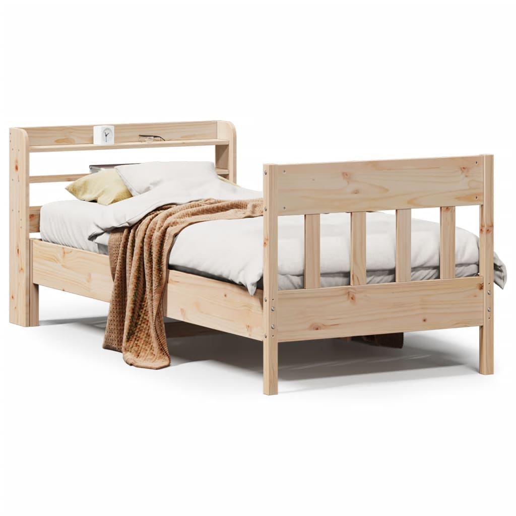 Bedframe zonder matras massief grenenhout 90x200 cm is nu te koop bij PeponiXL, paradijselijk wonen!