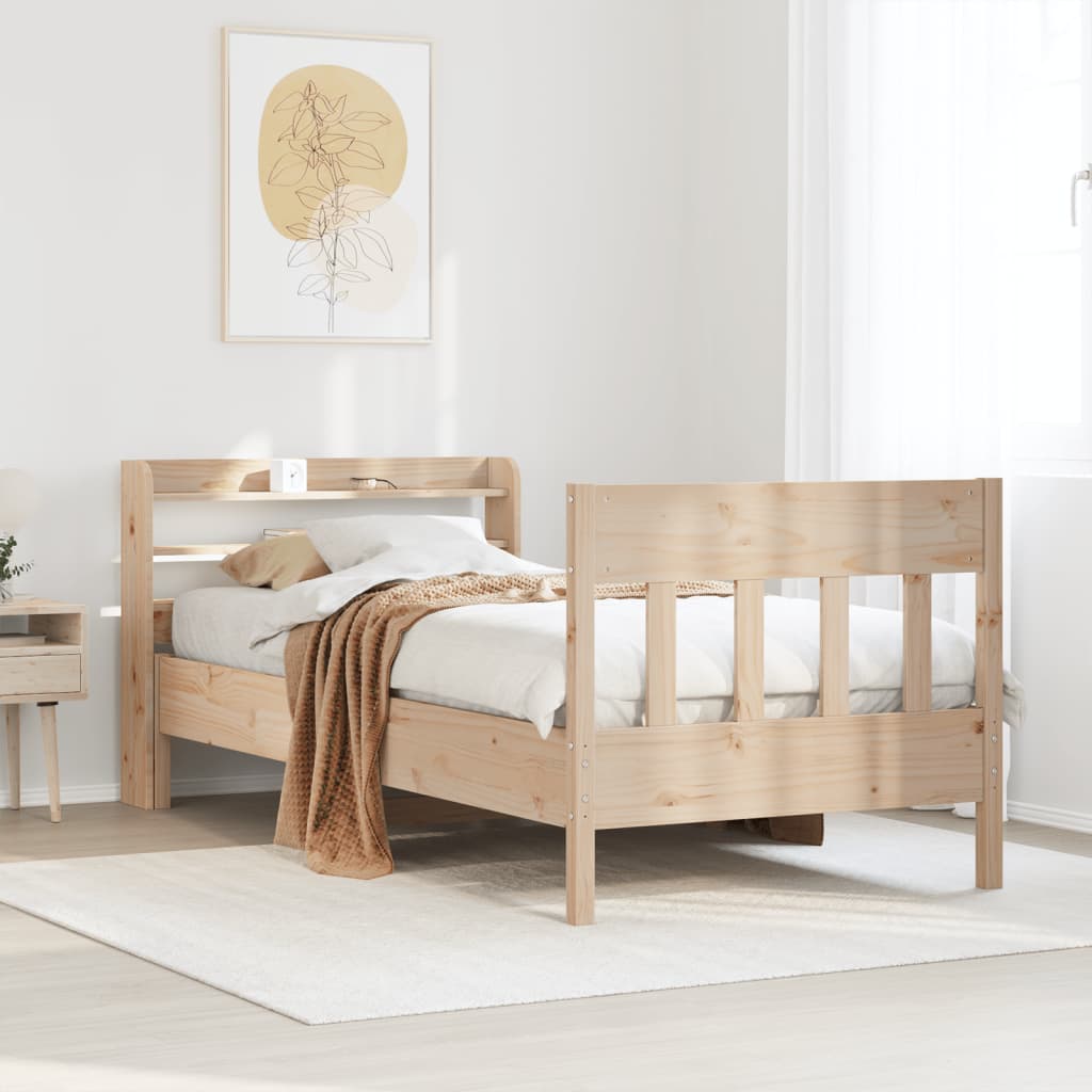 Bedframe zonder matras massief grenenhout 90x200 cm is nu te koop bij PeponiXL, paradijselijk wonen!