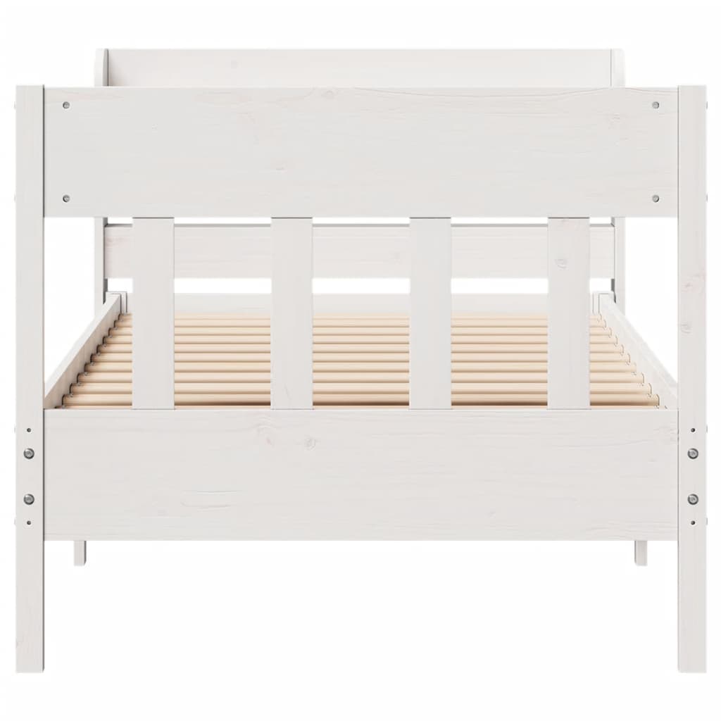 Bedframe zonder matras massief grenenhout wit 90x200 cm is nu te koop bij PeponiXL, paradijselijk wonen!