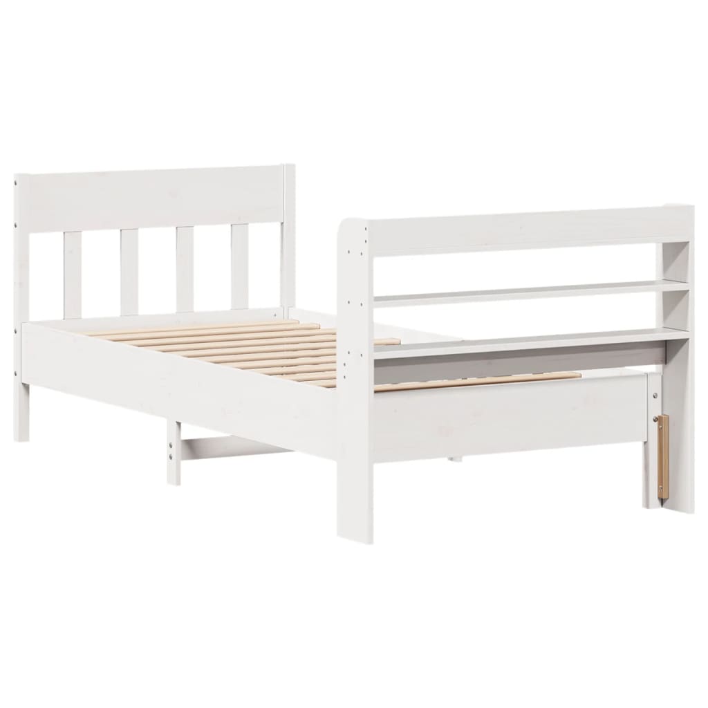 Bedframe zonder matras massief grenenhout wit 90x200 cm is nu te koop bij PeponiXL, paradijselijk wonen!