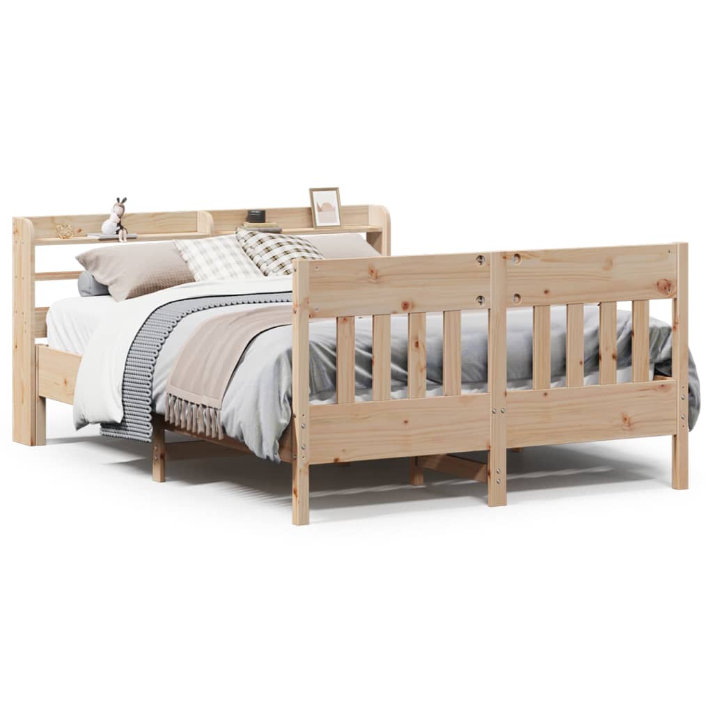 Bedframe zonder matras massief grenenhout 135x190 cm is nu te koop bij PeponiXL, paradijselijk wonen!