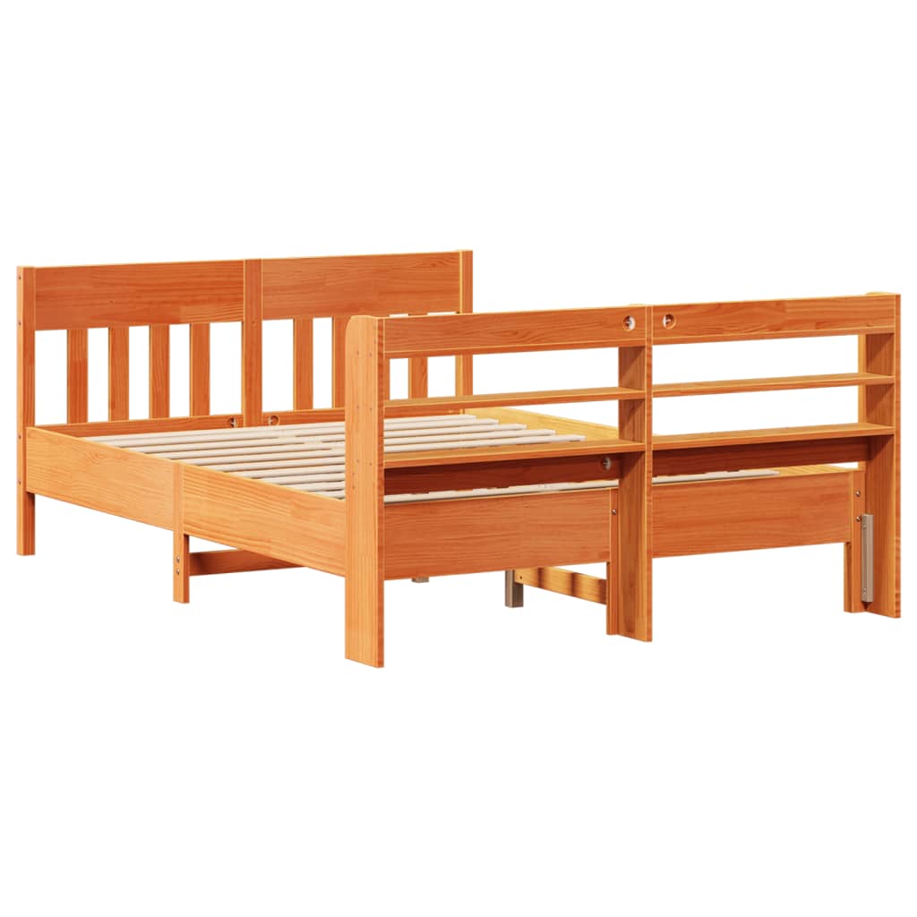 Bedframe zonder matras massief grenenhout wasbruin 120x190 cm is nu te koop bij PeponiXL, paradijselijk wonen!