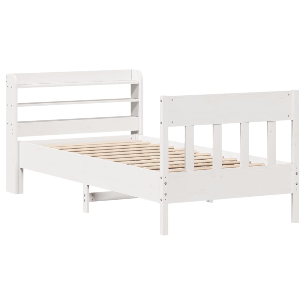 Bedframe zonder matras massief grenenhout wit 90x190 cm is nu te koop bij PeponiXL, paradijselijk wonen!