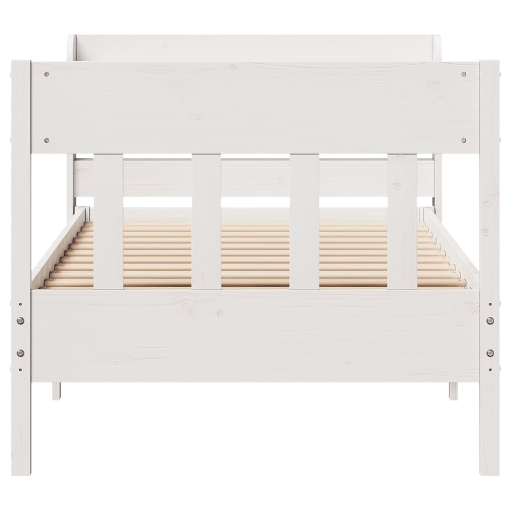 Bedframe zonder matras massief grenenhout wit 90x190 cm is nu te koop bij PeponiXL, paradijselijk wonen!