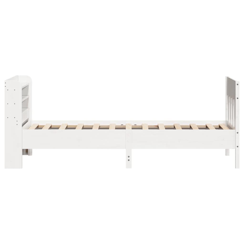 Bedframe zonder matras massief grenenhout wit 90x190 cm is nu te koop bij PeponiXL, paradijselijk wonen!