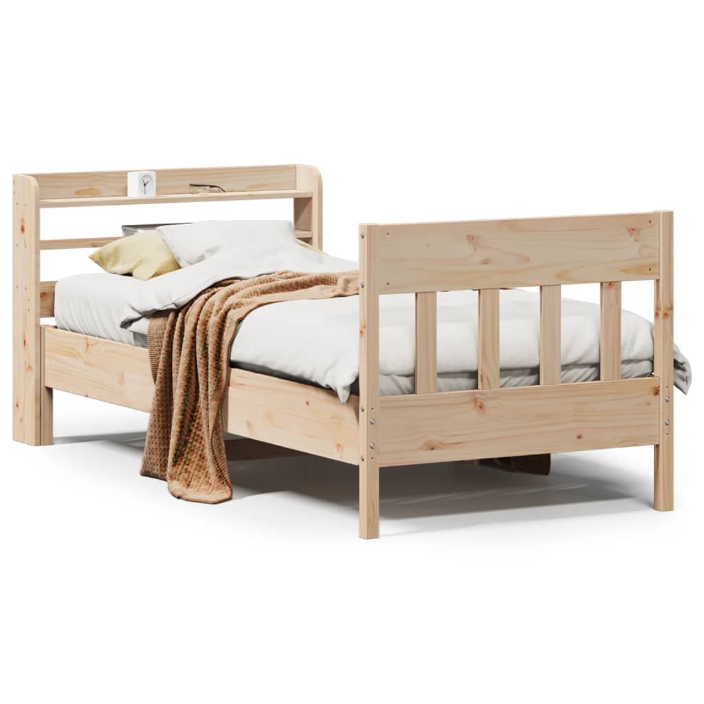Bedframe zonder matras massief grenenhout 75x190 cm is nu te koop bij PeponiXL, paradijselijk wonen!