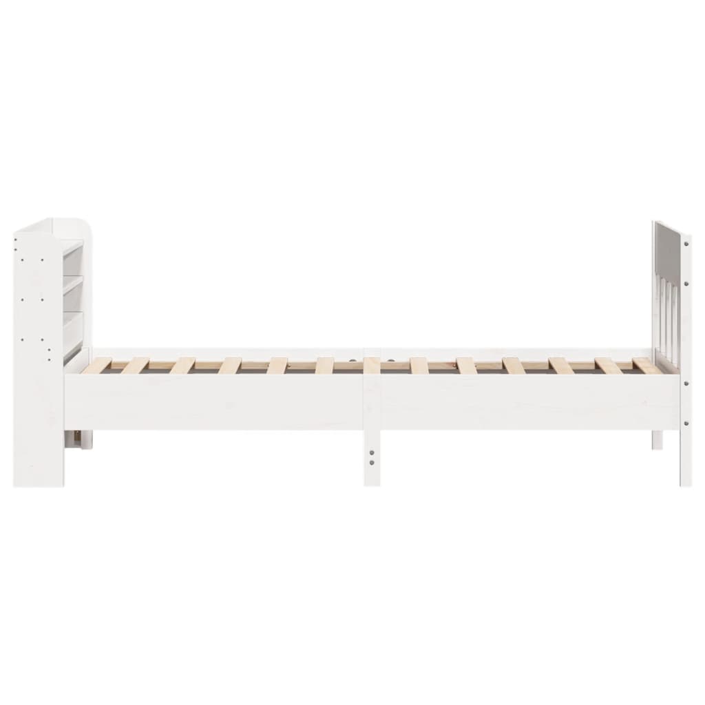 Bedframe zonder matras massief grenenhout wit 75x190 cm is nu te koop bij PeponiXL, paradijselijk wonen!