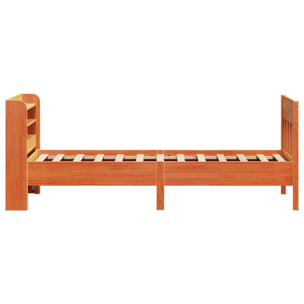 Bedframe zonder matras massief grenenhout wasbruin 75x190 cm is nu te koop bij PeponiXL, paradijselijk wonen!