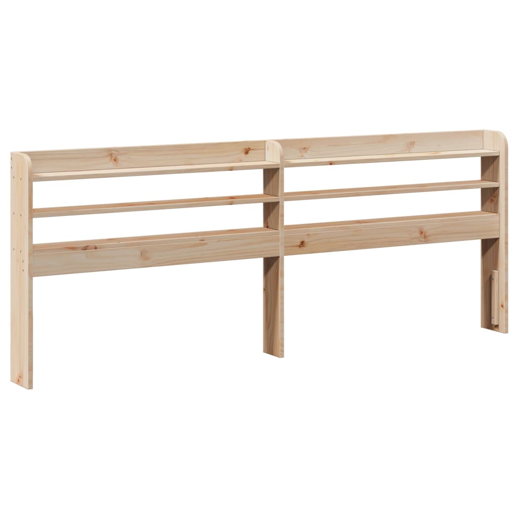 Bedframe met hoofdbord massief grenenhout 200x200 cm is nu te koop bij PeponiXL, paradijselijk wonen!