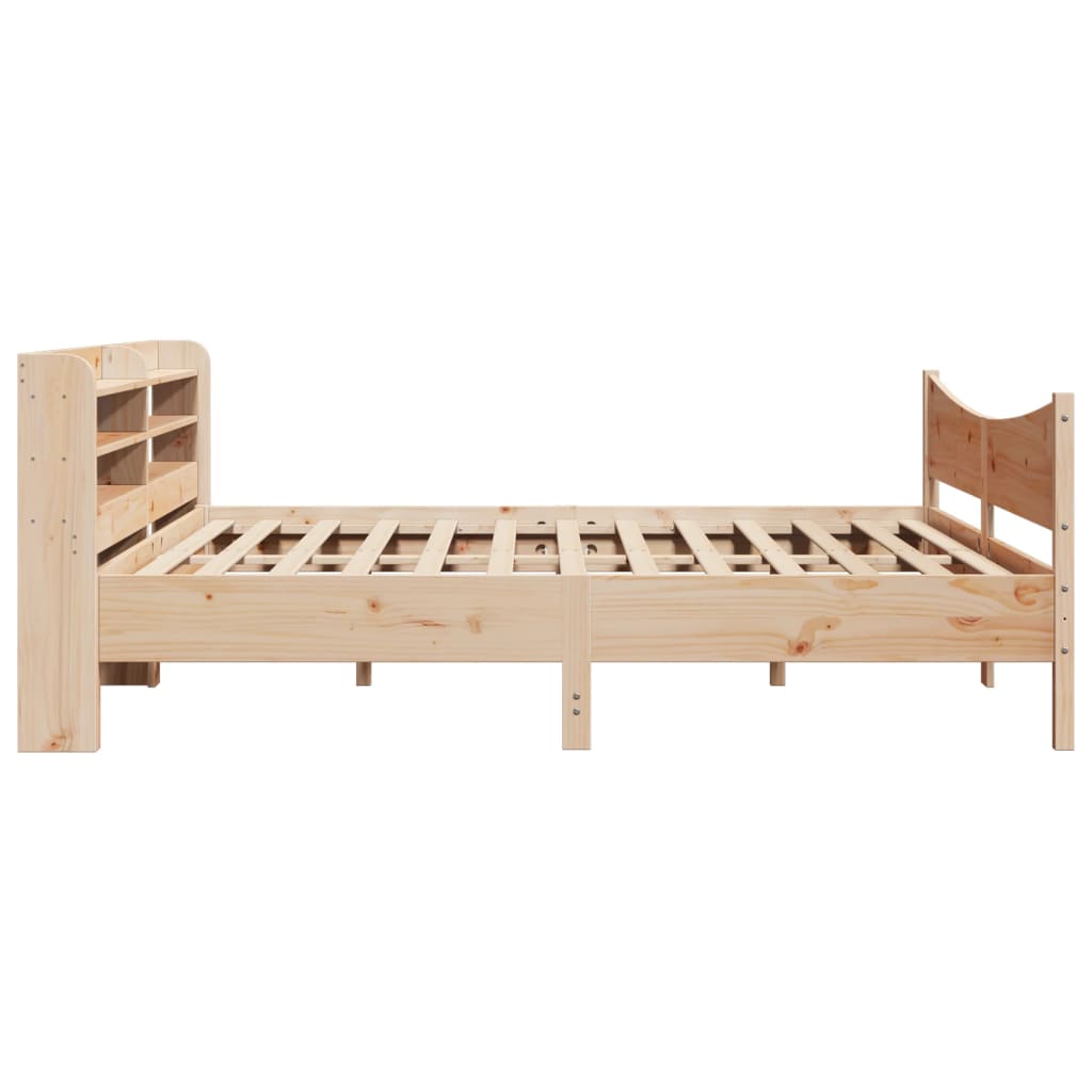 Bedframe met hoofdbord massief grenenhout 180x200 cm is nu te koop bij PeponiXL, paradijselijk wonen!