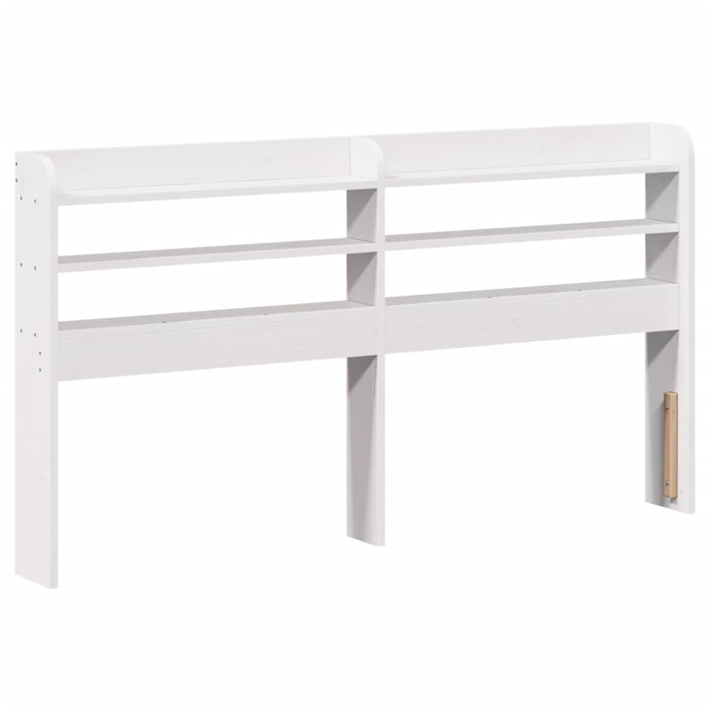 Bedframe met hoofdbord massief grenenhout wit 140x190 cm is nu te koop bij PeponiXL, paradijselijk wonen!