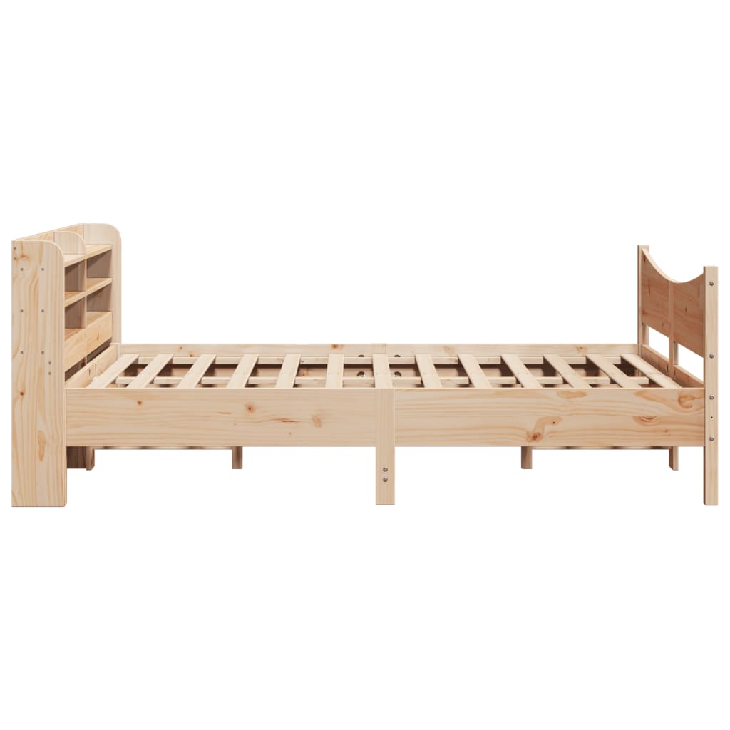 Bedframe met hoofdbord massief grenenhout 120x190 cm is nu te koop bij PeponiXL, paradijselijk wonen!