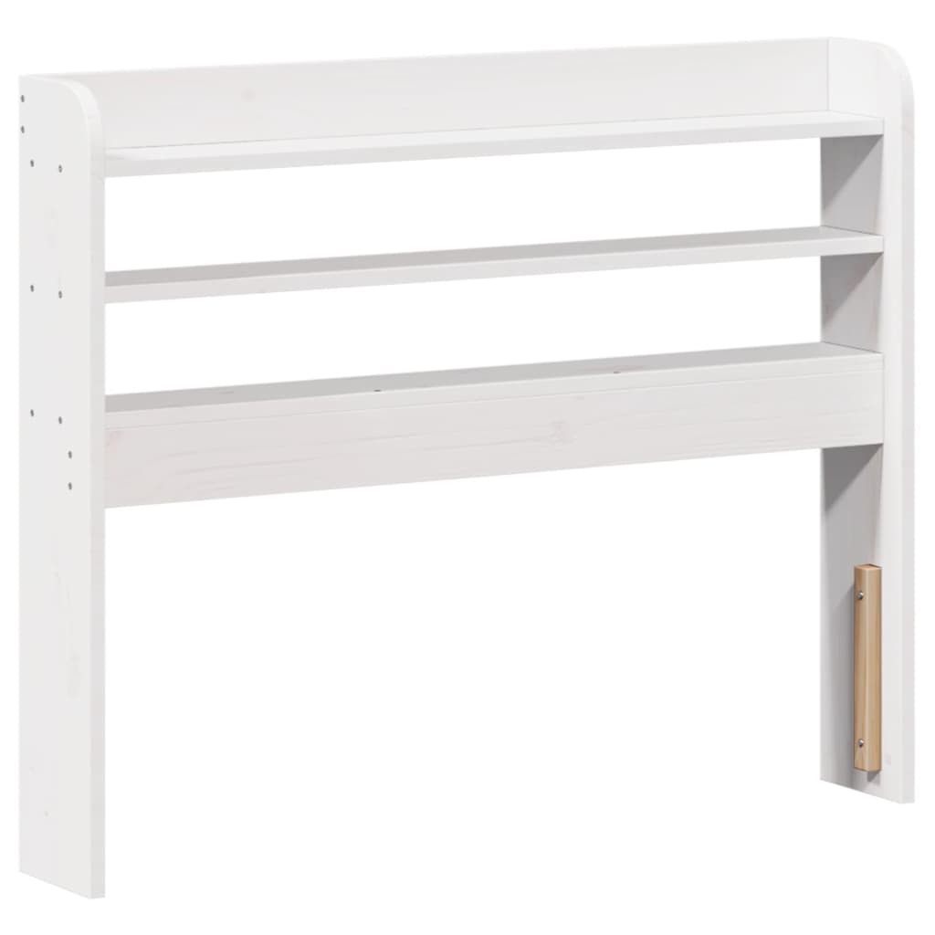 Bedframe met hoofdbord massief grenenhout wit 75x190 cm is nu te koop bij PeponiXL, paradijselijk wonen!