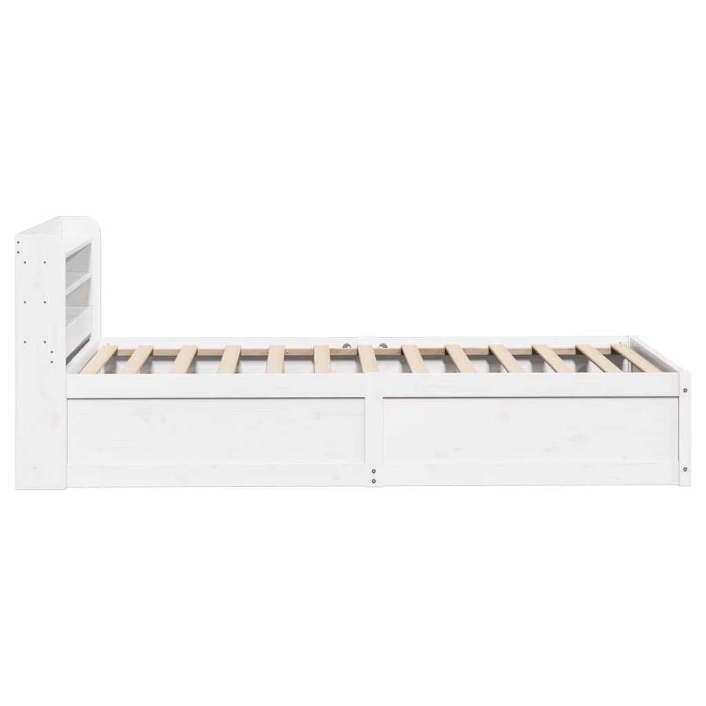 Bedframe met hoofdbord massief grenenhout wit 90x200 cm is nu te koop bij PeponiXL, paradijselijk wonen!