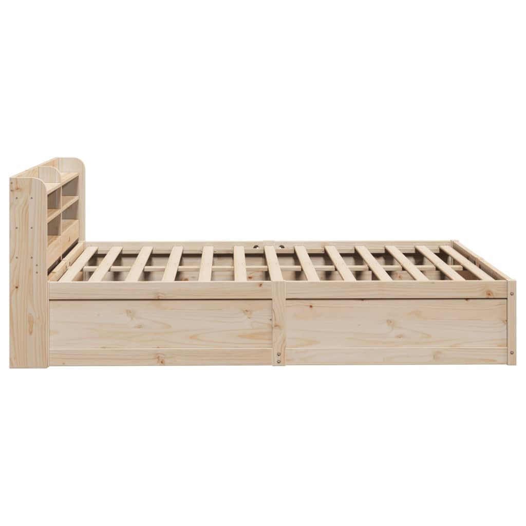 Bedframe met hoofdbord massief grenenhout 135x190 cm is nu te koop bij PeponiXL, paradijselijk wonen!