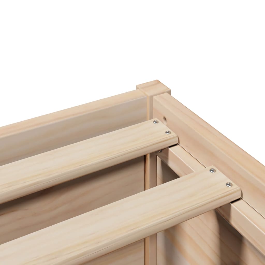 Bedframe met hoofdbord massief grenenhout 90x190 cm is nu te koop bij PeponiXL, paradijselijk wonen!