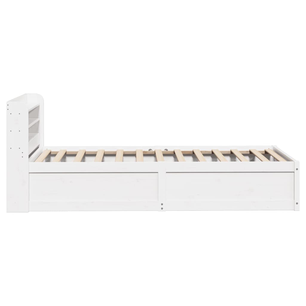 Bedframe met hoofdbord massief grenenhout wit 75x190 cm is nu te koop bij PeponiXL, paradijselijk wonen!