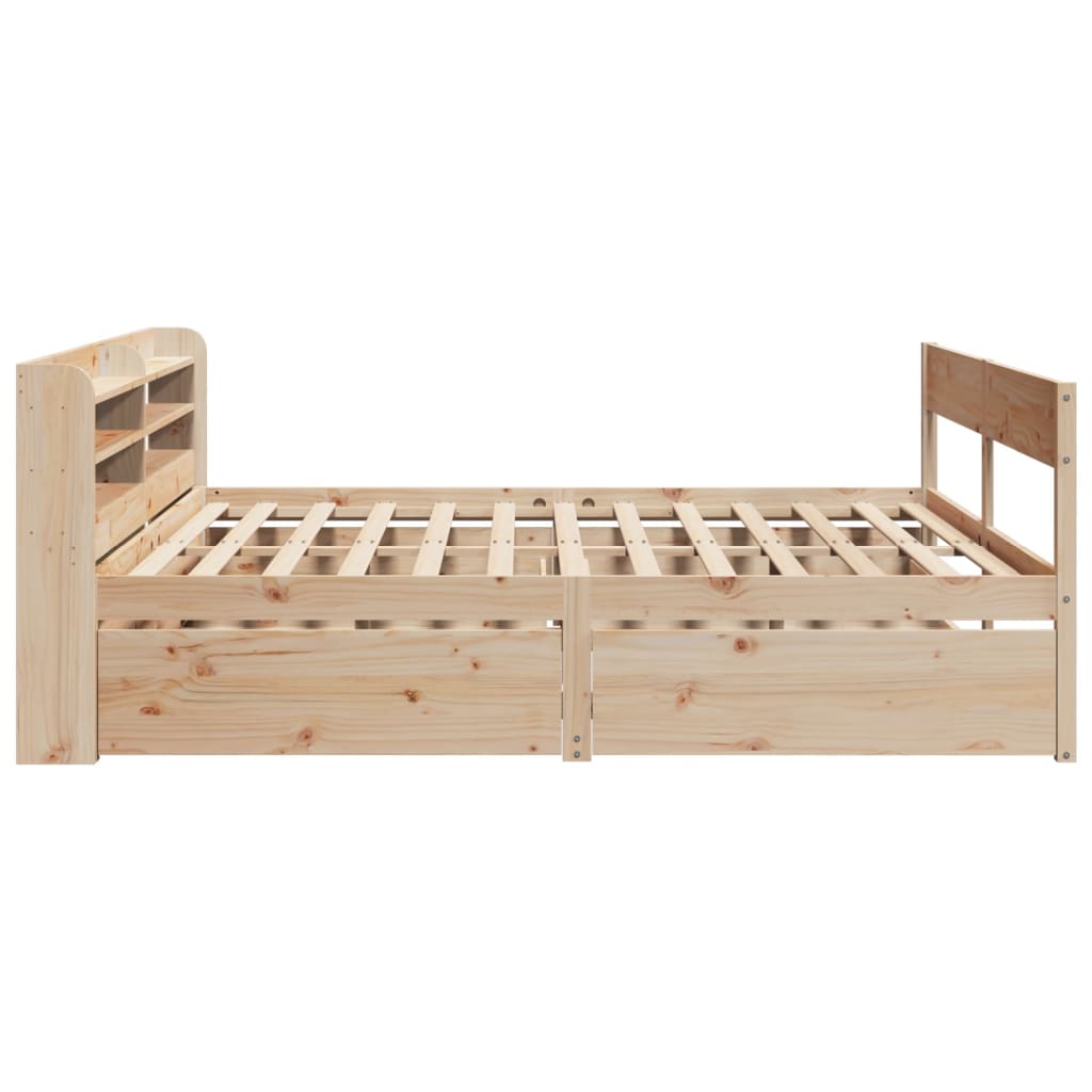 Bedframe zonder matras massief grenenhout 200x200 cm is nu te koop bij PeponiXL, paradijselijk wonen!