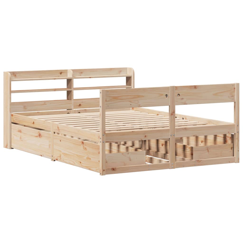 Bedframe zonder matras massief grenenhout 160x200 cm is nu te koop bij PeponiXL, paradijselijk wonen!
